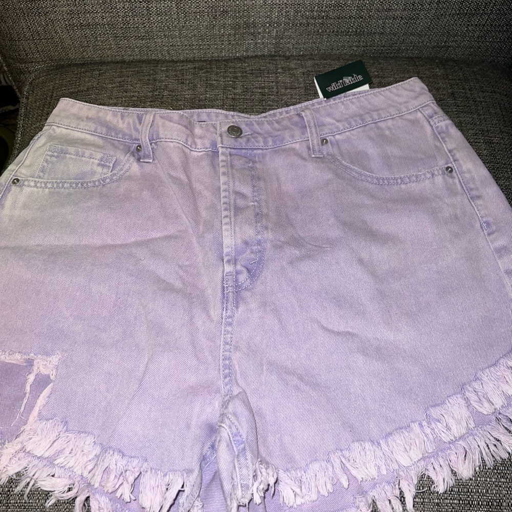 Target lavender distressed jean shorts